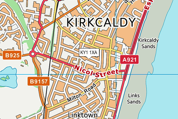 KY1 1XA map - OS VectorMap District (Ordnance Survey) KY1 1XA map - OS VectorMap District (Ordnance Survey)