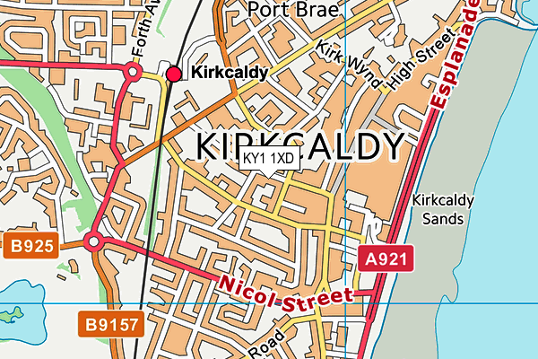 KY1 1XD map - OS VectorMap District (Ordnance Survey) KY1 1XD map - OS VectorMap District (Ordnance Survey)