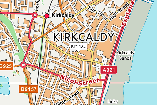 KY1 1XL map - OS VectorMap District (Ordnance Survey) KY1 1XL map - OS VectorMap District (Ordnance Survey)