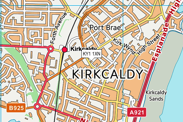 KY1 1XN map - OS VectorMap District (Ordnance Survey) KY1 1XN map - OS VectorMap District (Ordnance Survey)