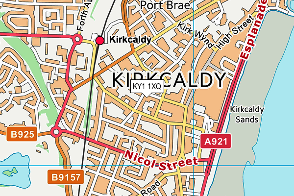 KY1 1XQ map - OS VectorMap District (Ordnance Survey) KY1 1XQ map - OS VectorMap District (Ordnance Survey)