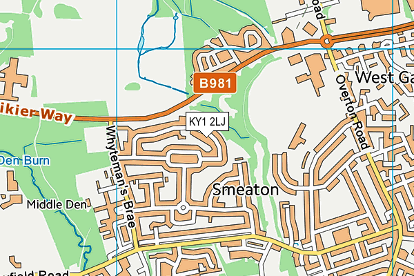 KY1 2LJ map - OS VectorMap District (Ordnance Survey) KY1 2LJ map - OS VectorMap District (Ordnance Survey)