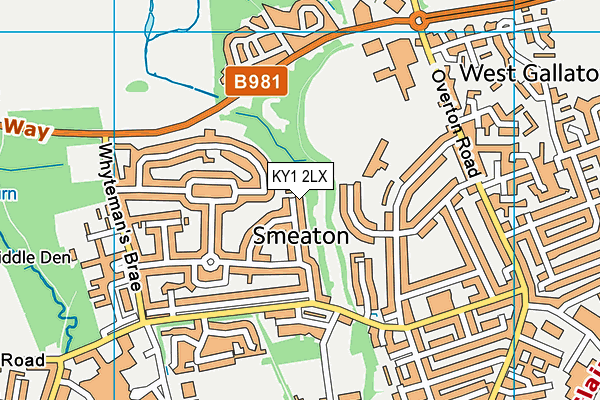 KY1 2LX map - OS VectorMap District (Ordnance Survey) KY1 2LX map - OS VectorMap District (Ordnance Survey)