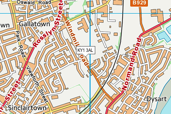 KY1 3AL map - OS VectorMap District (Ordnance Survey) KY1 3AL map - OS VectorMap District (Ordnance Survey)