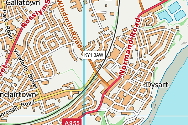 KY1 3AW map - OS VectorMap District (Ordnance Survey) KY1 3AW map - OS VectorMap District (Ordnance Survey)