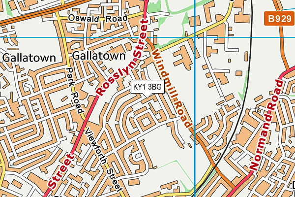 KY1 3BG map - OS VectorMap District (Ordnance Survey) KY1 3BG map - OS VectorMap District (Ordnance Survey)