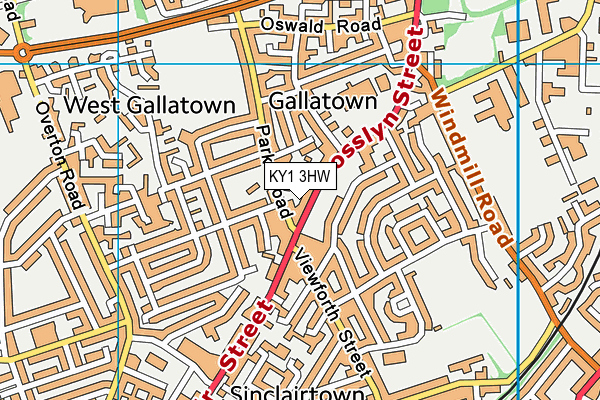 KY1 3HW map - OS VectorMap District (Ordnance Survey) KY1 3HW map - OS VectorMap District (Ordnance Survey)
