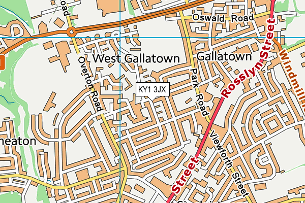 KY1 3JX map - OS VectorMap District (Ordnance Survey) KY1 3JX map - OS VectorMap District (Ordnance Survey)