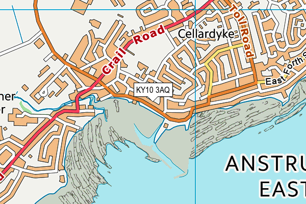 KY10 3AQ map - OS VectorMap District (Ordnance Survey)