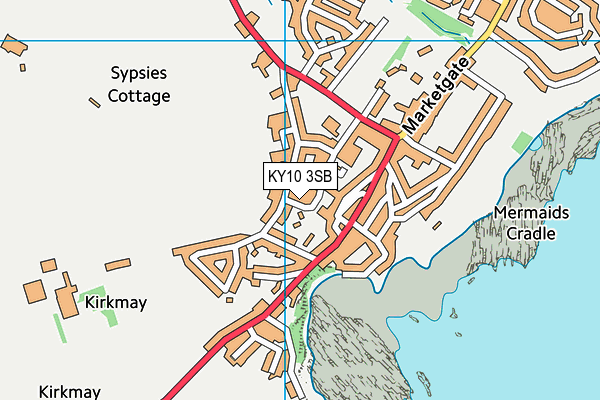 KY10 3SB map - OS VectorMap District (Ordnance Survey) KY10 3SB map - OS VectorMap District (Ordnance Survey)