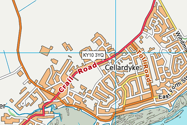 KY10 3YQ map - OS VectorMap District (Ordnance Survey)