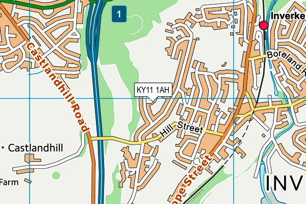 KY11 1AH map - OS VectorMap District (Ordnance Survey) KY11 1AH map - OS VectorMap District (Ordnance Survey)