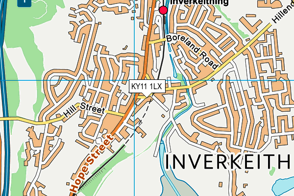 KY11 1LX map - OS VectorMap District (Ordnance Survey) KY11 1LX map - OS VectorMap District (Ordnance Survey)