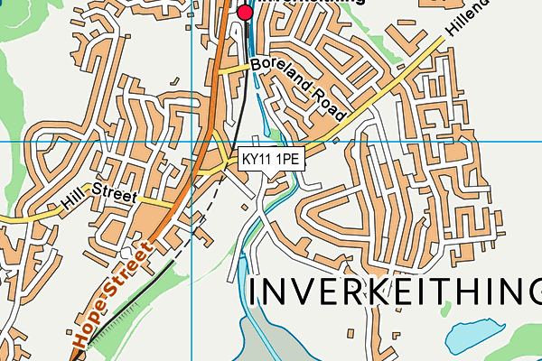 KY11 1PE map - OS VectorMap District (Ordnance Survey)