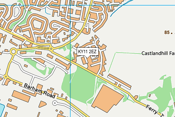 KY11 2EZ map - OS VectorMap District (Ordnance Survey) KY11 2EZ map - OS VectorMap District (Ordnance Survey)
