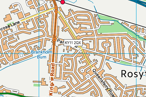 KY11 2QX map - OS VectorMap District (Ordnance Survey) KY11 2QX map - OS VectorMap District (Ordnance Survey)