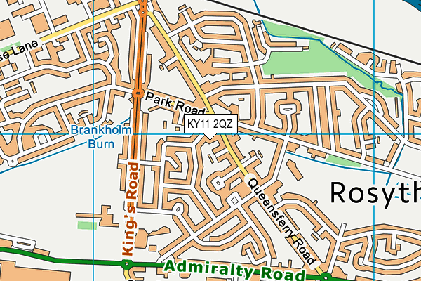 KY11 2QZ map - OS VectorMap District (Ordnance Survey) KY11 2QZ map - OS VectorMap District (Ordnance Survey)