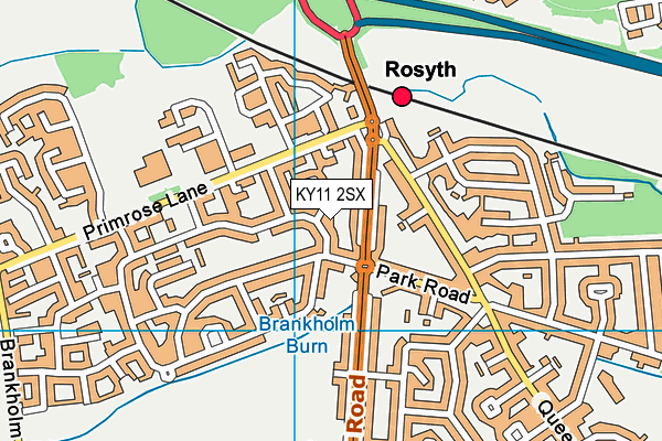 KY11 2SX map - OS VectorMap District (Ordnance Survey) KY11 2SX map - OS VectorMap District (Ordnance Survey)