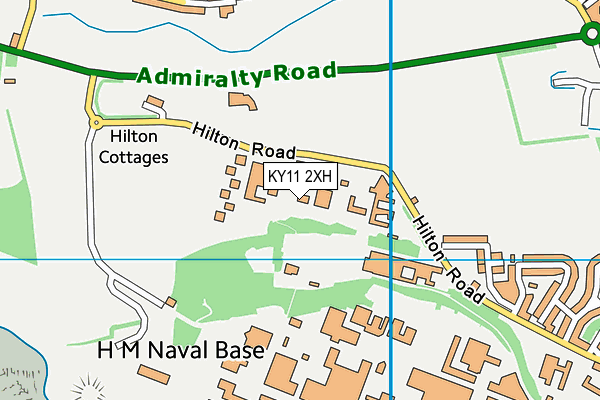 KY11 2XH map - OS VectorMap District (Ordnance Survey) KY11 2XH map - OS VectorMap District (Ordnance Survey)
