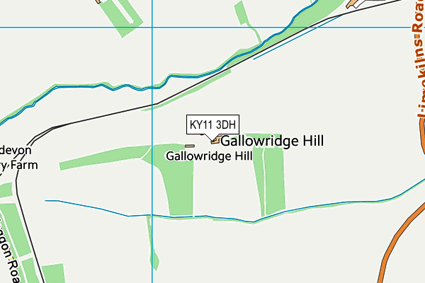 KY11 3DH map - OS VectorMap District (Ordnance Survey) KY11 3DH map - OS VectorMap District (Ordnance Survey)