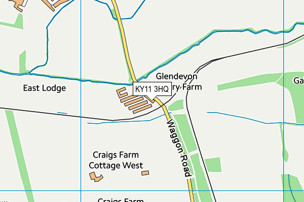 KY11 3HQ map - OS VectorMap District (Ordnance Survey)