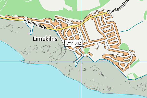 KY11 3HZ map - OS VectorMap District (Ordnance Survey)