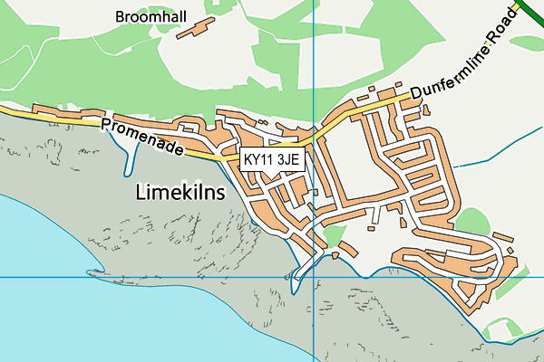 KY11 3JE map - OS VectorMap District (Ordnance Survey)