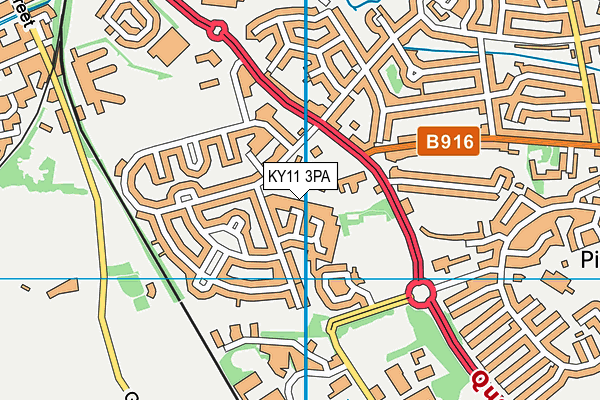 KY11 3PA map - OS VectorMap District (Ordnance Survey) KY11 3PA map - OS VectorMap District (Ordnance Survey)