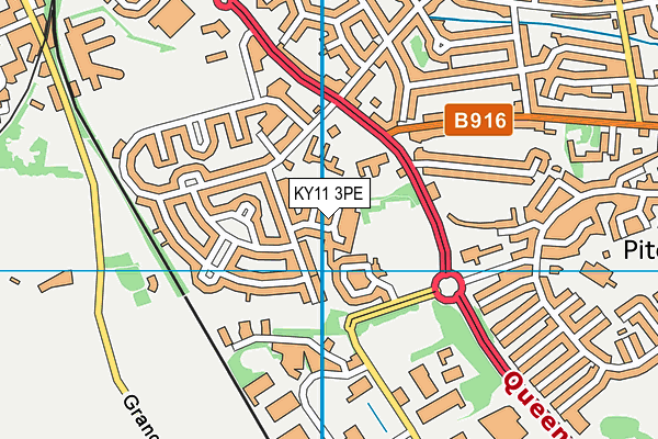 KY11 3PE map - OS VectorMap District (Ordnance Survey) KY11 3PE map - OS VectorMap District (Ordnance Survey)