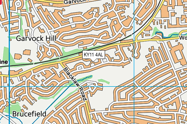 KY11 4AL map - OS VectorMap District (Ordnance Survey)