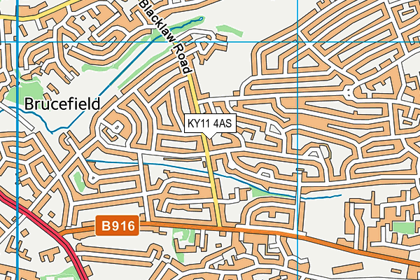 KY11 4AS map - OS VectorMap District (Ordnance Survey) KY11 4AS map - OS VectorMap District (Ordnance Survey)