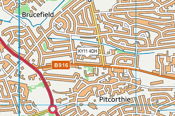 KY11 4DH map - OS VectorMap District (Ordnance Survey) KY11 4DH map - OS VectorMap District (Ordnance Survey)