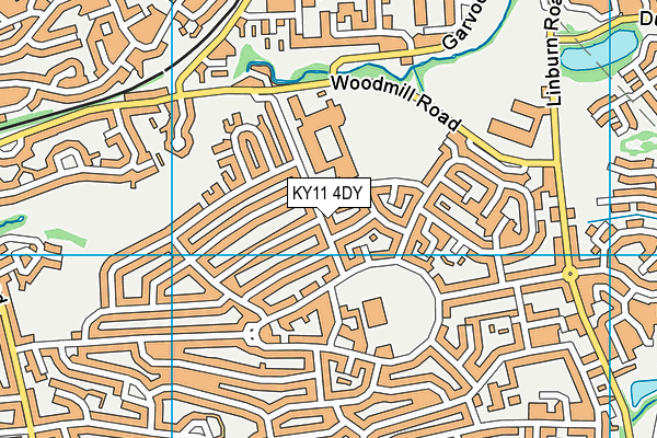 KY11 4DY map - OS VectorMap District (Ordnance Survey)