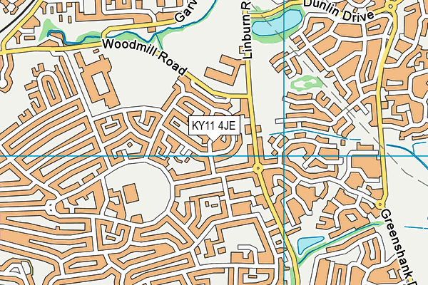 KY11 4JE map - OS VectorMap District (Ordnance Survey)