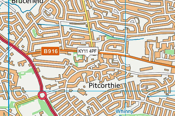 KY11 4PF map - OS VectorMap District (Ordnance Survey) KY11 4PF map - OS VectorMap District (Ordnance Survey)