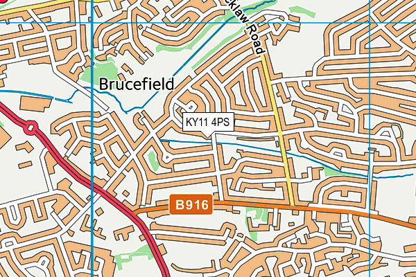 KY11 4PS map - OS VectorMap District (Ordnance Survey) KY11 4PS map - OS VectorMap District (Ordnance Survey)