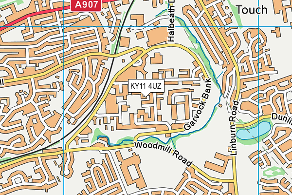 KY11 4UZ map - OS VectorMap District (Ordnance Survey)