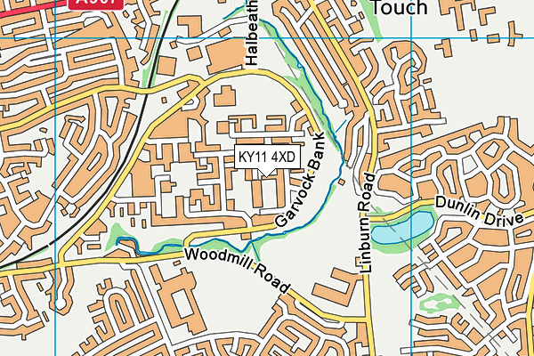 KY11 4XD map - OS VectorMap District (Ordnance Survey)