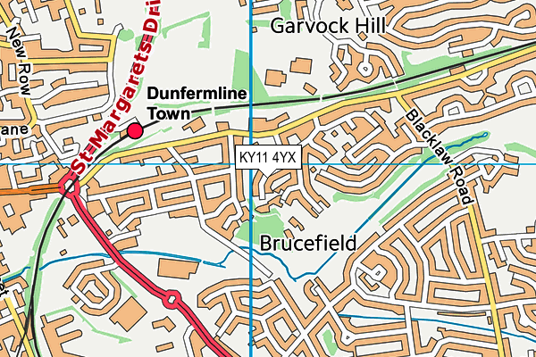 KY11 4YX map - OS VectorMap District (Ordnance Survey)