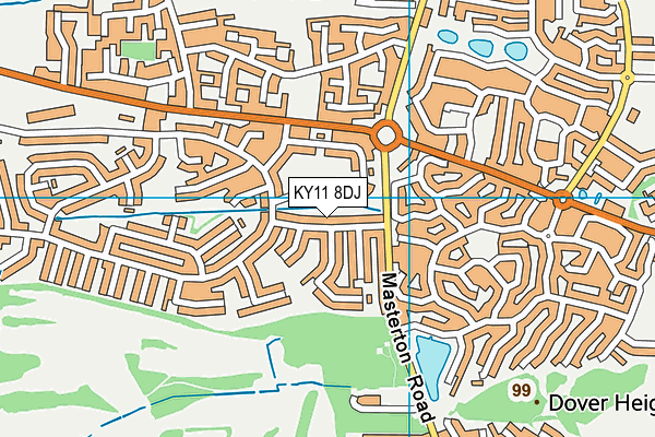 KY11 8DJ map - OS VectorMap District (Ordnance Survey) KY11 8DJ map - OS VectorMap District (Ordnance Survey)