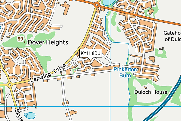 KY11 8DU map - OS VectorMap District (Ordnance Survey) KY11 8DU map - OS VectorMap District (Ordnance Survey)