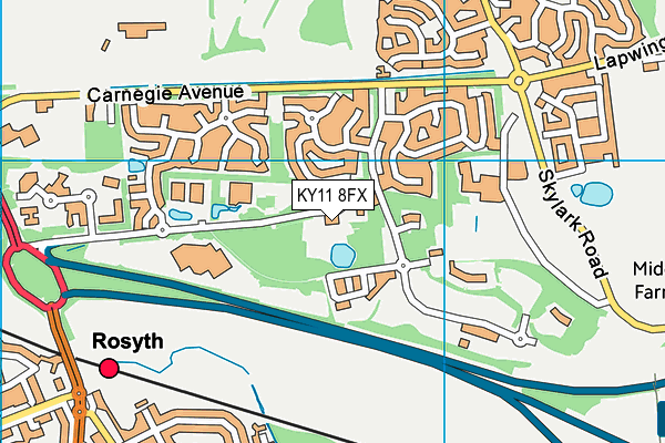 KY11 8FX map - OS VectorMap District (Ordnance Survey) KY11 8FX map - OS VectorMap District (Ordnance Survey)