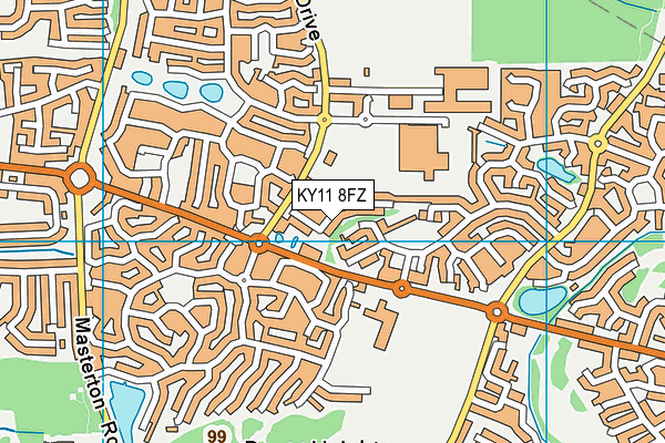 KY11 8FZ map - OS VectorMap District (Ordnance Survey) KY11 8FZ map - OS VectorMap District (Ordnance Survey)