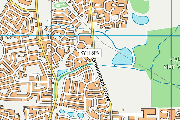 KY11 8PN map - OS VectorMap District (Ordnance Survey) KY11 8PN map - OS VectorMap District (Ordnance Survey)