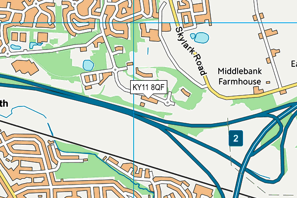 KY11 8QF map - OS VectorMap District (Ordnance Survey) KY11 8QF map - OS VectorMap District (Ordnance Survey)