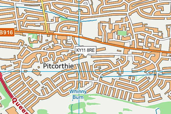 KY11 8RE map - OS VectorMap District (Ordnance Survey) KY11 8RE map - OS VectorMap District (Ordnance Survey)
