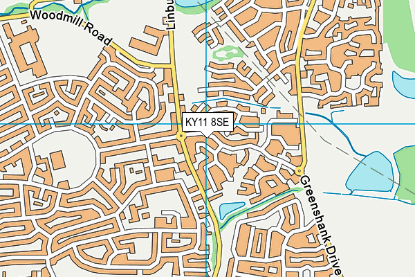 KY11 8SE map - OS VectorMap District (Ordnance Survey) KY11 8SE map - OS VectorMap District (Ordnance Survey)