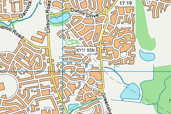 KY11 8SN map - OS VectorMap District (Ordnance Survey) KY11 8SN map - OS VectorMap District (Ordnance Survey)
