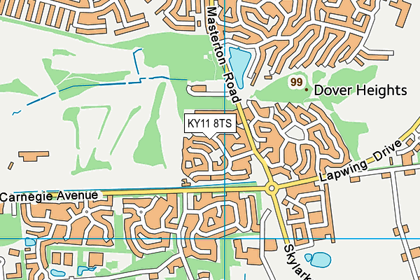 KY11 8TS map - OS VectorMap District (Ordnance Survey) KY11 8TS map - OS VectorMap District (Ordnance Survey)