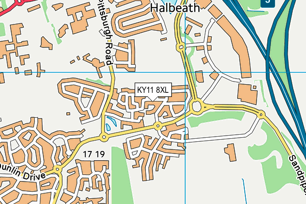 KY11 8XL map - OS VectorMap District (Ordnance Survey) KY11 8XL map - OS VectorMap District (Ordnance Survey)